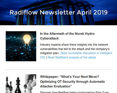 Radiflow Newsletter, April 2019