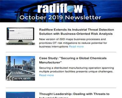 Radiflow Newsletter, October 2019